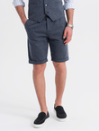 Men's elegant set suit vest + shorts - navy blue V1 Z112