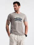 Męski bawełniany t-shirt z nadrukiem San Francisco – popielaty V4 OM-TSPT-0120