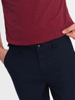 Męskie spodnie chino z gumką w pasie SLIM FIT - granatowe V3 OM-PACP-0157