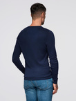 Elegant men's sweater with a v-neck - navy blue V22 OM-SWBS-0107