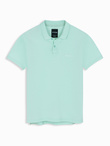 Cotton pique knit polo shirt - mint V1 OM-POSS-0103