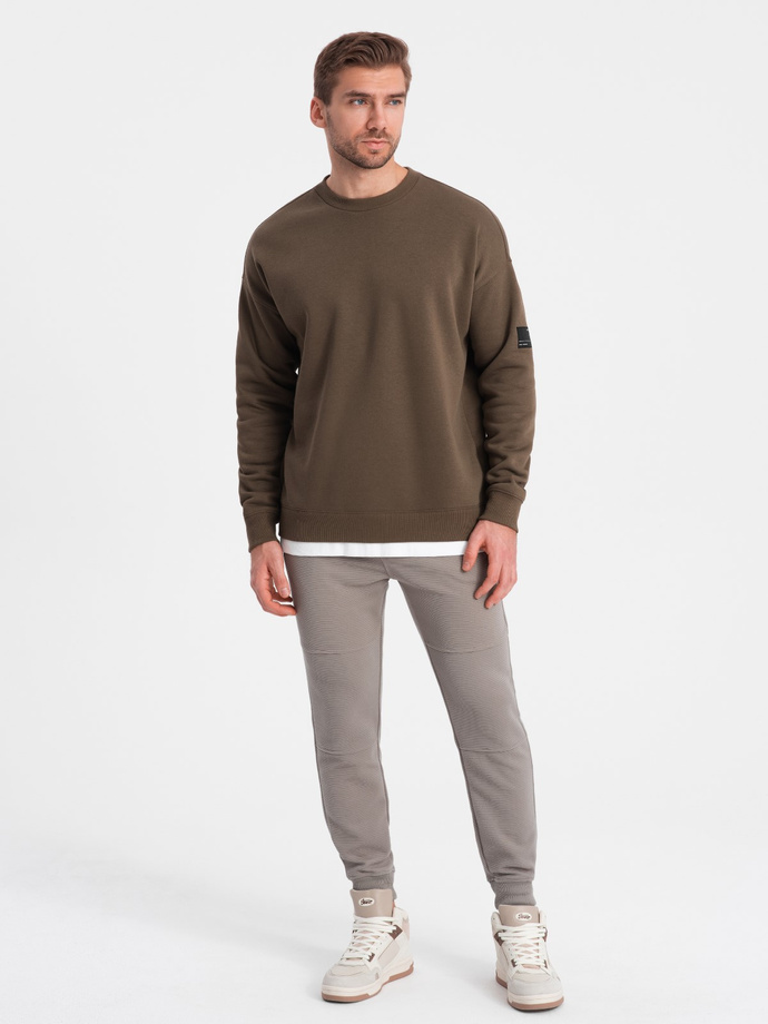 Men's ottoman fabric sweatpants - ash V4 OM-PASK-0129