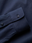 Koszula męska bawełniana REGULAR z dzianiny single jersey - granatowa V2 OM-SHCS-0138