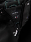 Men's faux leather jacket with ribbed bottom hem - black V2 OM-JAFL-0109