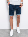 Krótkie spodenki męskie jeansowe - ciemny jeans V3 W361