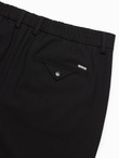 Męskie spodnie chino z gumką w pasie SLIM FIT - czarne V3 OM-PACP-0158