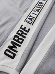 Unbuttoned men's sweatshirt with stand-up collar and hood - black V1 OM-SSZP-0216
