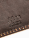 Men's leather wallet - dark brown A087