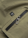 Men's JOGGER pants with zippered cargo pockets - light olive V1 OM-PAJO-0135