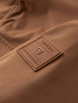 Men's lightweight jacket with pockets and high collar - brown V5 OM-JALP-0167