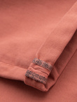 Men's denim classic shorts with rolled up leg - coral V6 OM-SRDS-0162