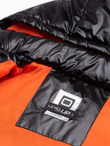 Kurtka męska zimowa puffer błyszcząca - czarna V1 C545