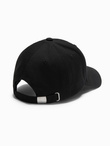 Men's baseball cap with patch - black V1 OM-ACCS-0103