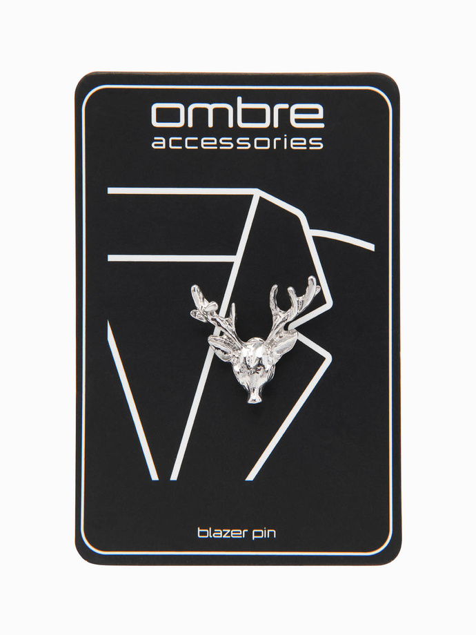 Metal decorative clothes pin deer - silver V1 OU-ACPN-0116 