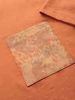 Men's cotton t-shirt with printed pocket - orange V3 OM-TSPT-0227