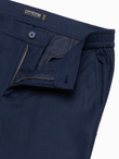 Spodnie męskie klasyczne chino SLIM FIT - granatowe V1 OM-PACP-0182