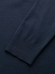 Men's sweater with viscose and spread neckline - navy blue V4 OM-SWZS-0124 