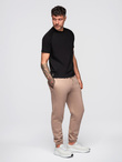 Męska koszulka COMFORT FIT z raglanowym rękawem – czarna V2 OM-TSCT-0240
