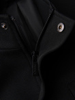 Fitted structured men's high collar coat - black V1 OM-COWC-0136