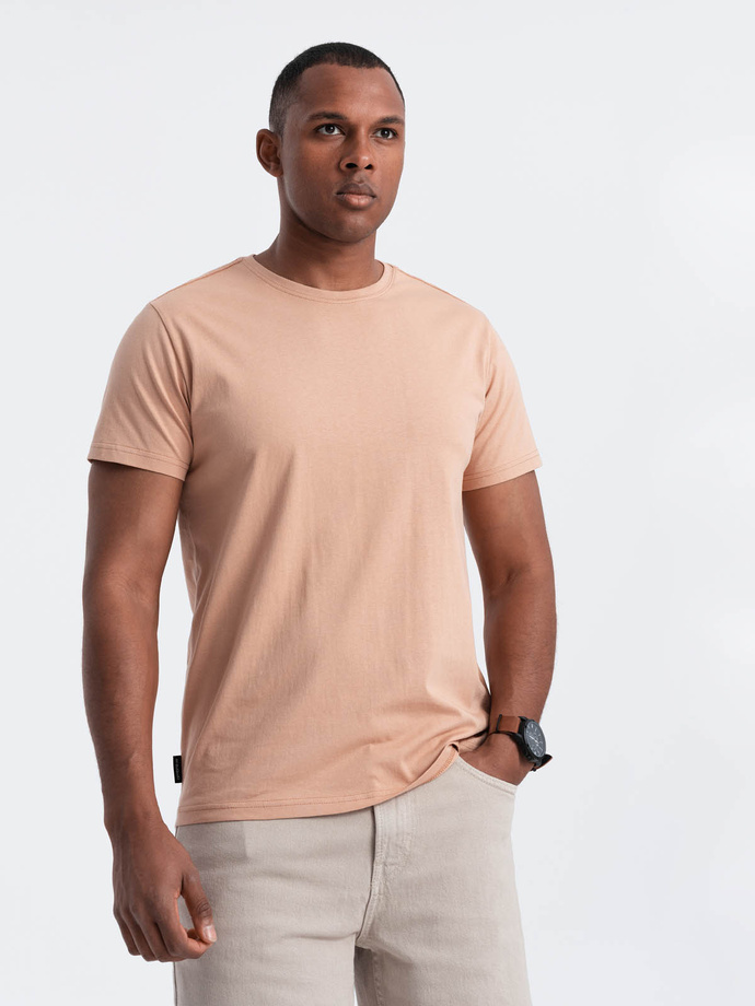 Classic BASIC men's cotton T-shirt - flesh-colored V9 OM-TSBS-0146