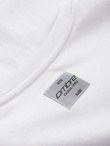 T-shirt męski bawełniany z nadrukiem geometrycznym i logotypem - biały V1 OM-TSPT-0141