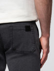 Men's JOGGERS denim pants with wash effect - grey V3 OM-PADJ-0267