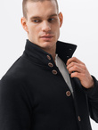 Men's buttoned sweatshirt - black CARMELO