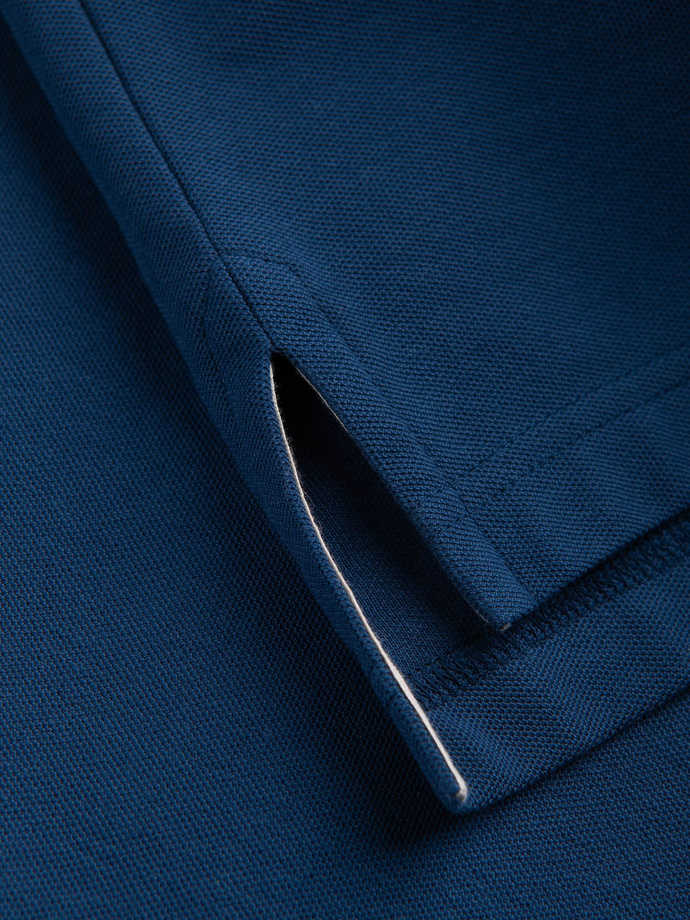 Men's pique knit polo shirt - dark blue V13 S1374
