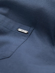 Men's cotton shirt with pocket REGULAR FIT - blue V3 OM-SHCS-0147