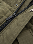 Outdoorowa długa męska kurtka parka  – oliwkowa V4 OM-JALJ-0201