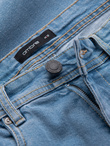 Men's denim shorts with rolled up legs - blue V2 OM-SRDS-0134