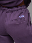 Unisex sweat shorts with drawstring waistband - purple V13 OU-SRBC-0101