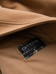 Single-breasted long men's suit style coat - light brown V3 OM-COWC-0105 