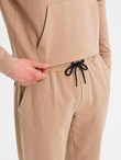 Men's sweatshirt set hoodie + sweatpants - brown V3 Z107