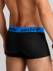 Men's cotton boxer shorts with contrasting elastic - 7-pack black V1 OM-UNBO-0100