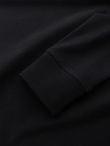 Men's LOOSE FIT cotton longsleeve with round neckline - black V1 OM-LSBC-0129
