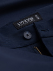 Men's classic chino SLIM FIT pants - navy blue V1 OM-PACP-0182
